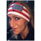 Womens red, white, and blue biker bandanas “Love my Veteran” Riding / Workout Headband