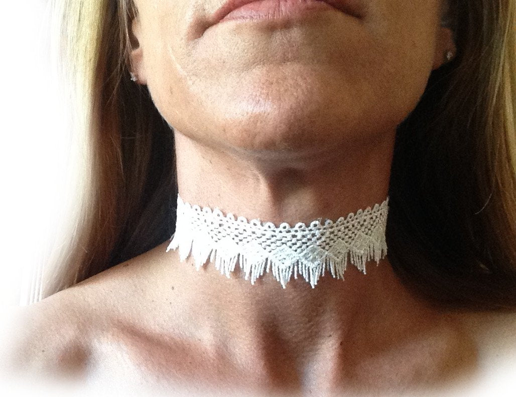 White Lace Choker Necklace White Lace Choker Necklace