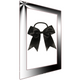 Black Cheer Bow Ponytail holder