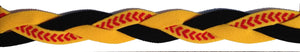 Black yellow and softball seam headband