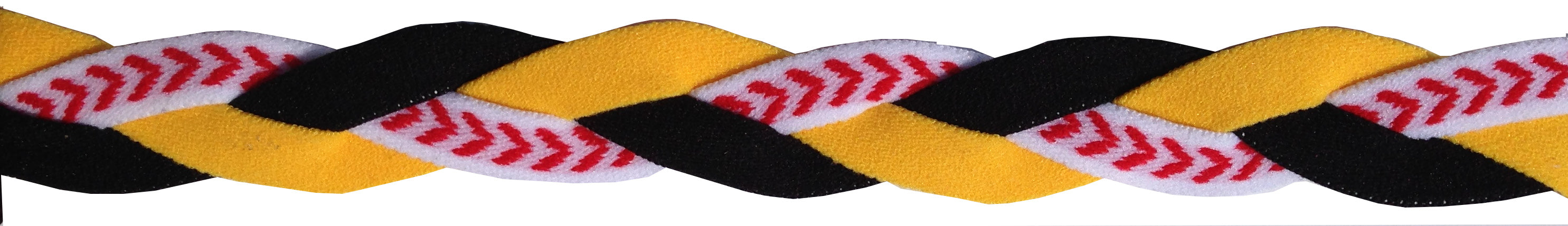 Black yellow and baseball seam headband