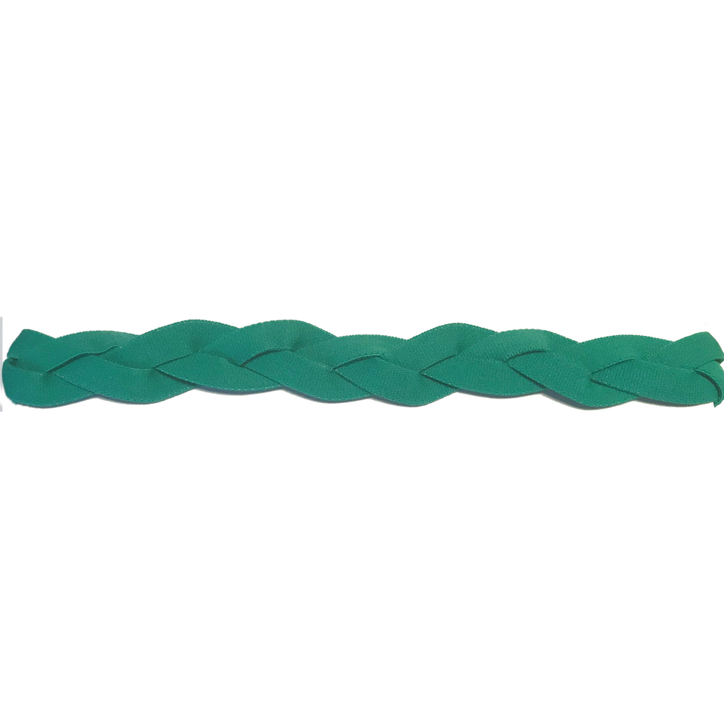 Green braided non slip athletic sports headband