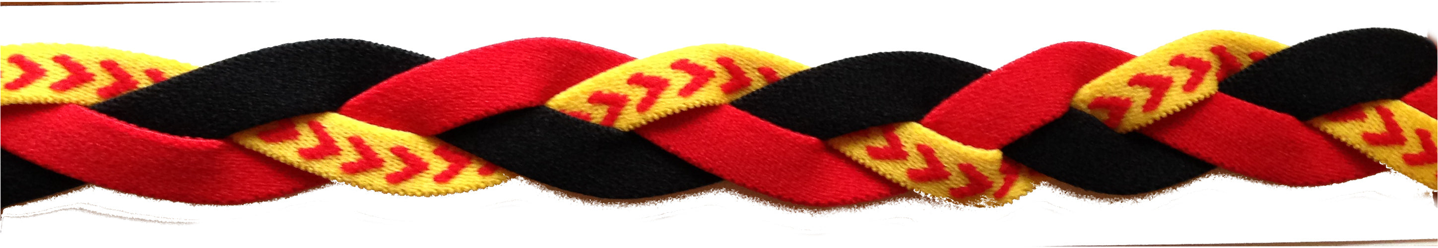 Red black and softball seam headband