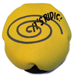 Black and Yellow 2-panel Pellet Hacky Sack