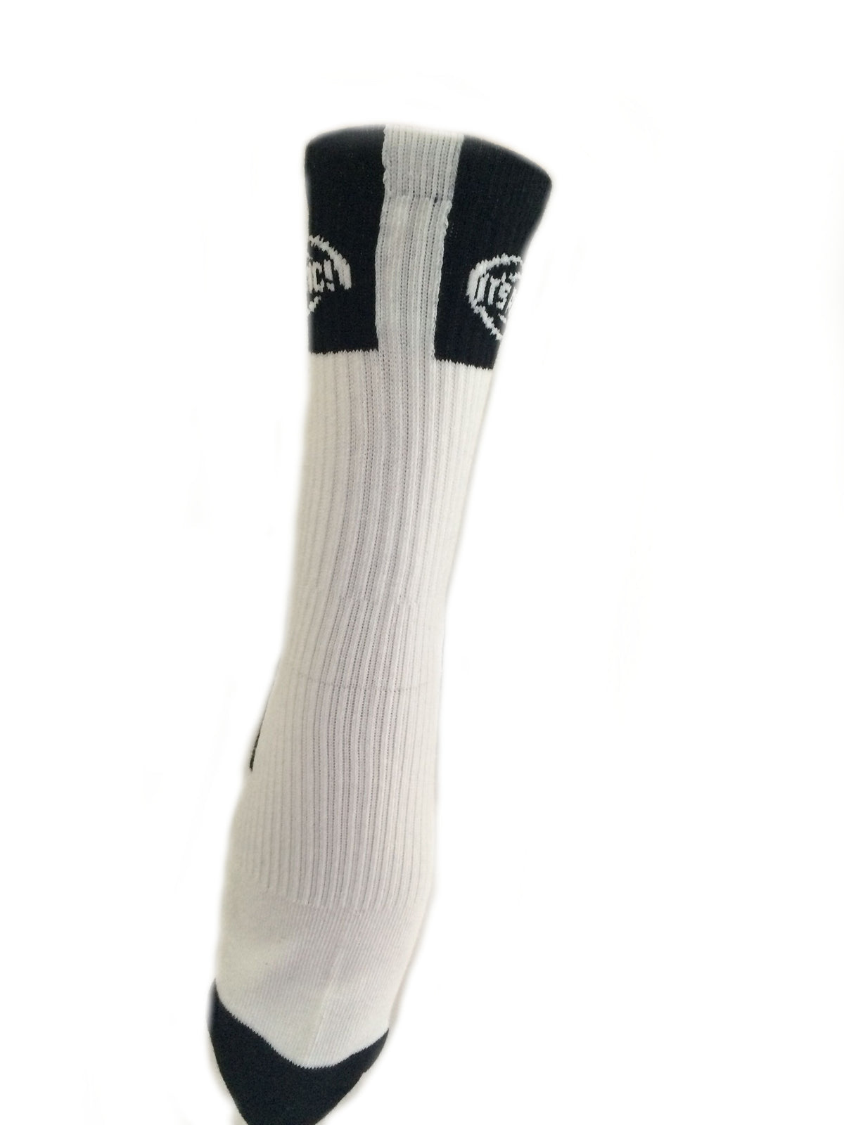 White and Black Crew Socks with Arch support