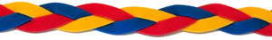 Blue, Yellow, Red braided non slip athletic sports headband