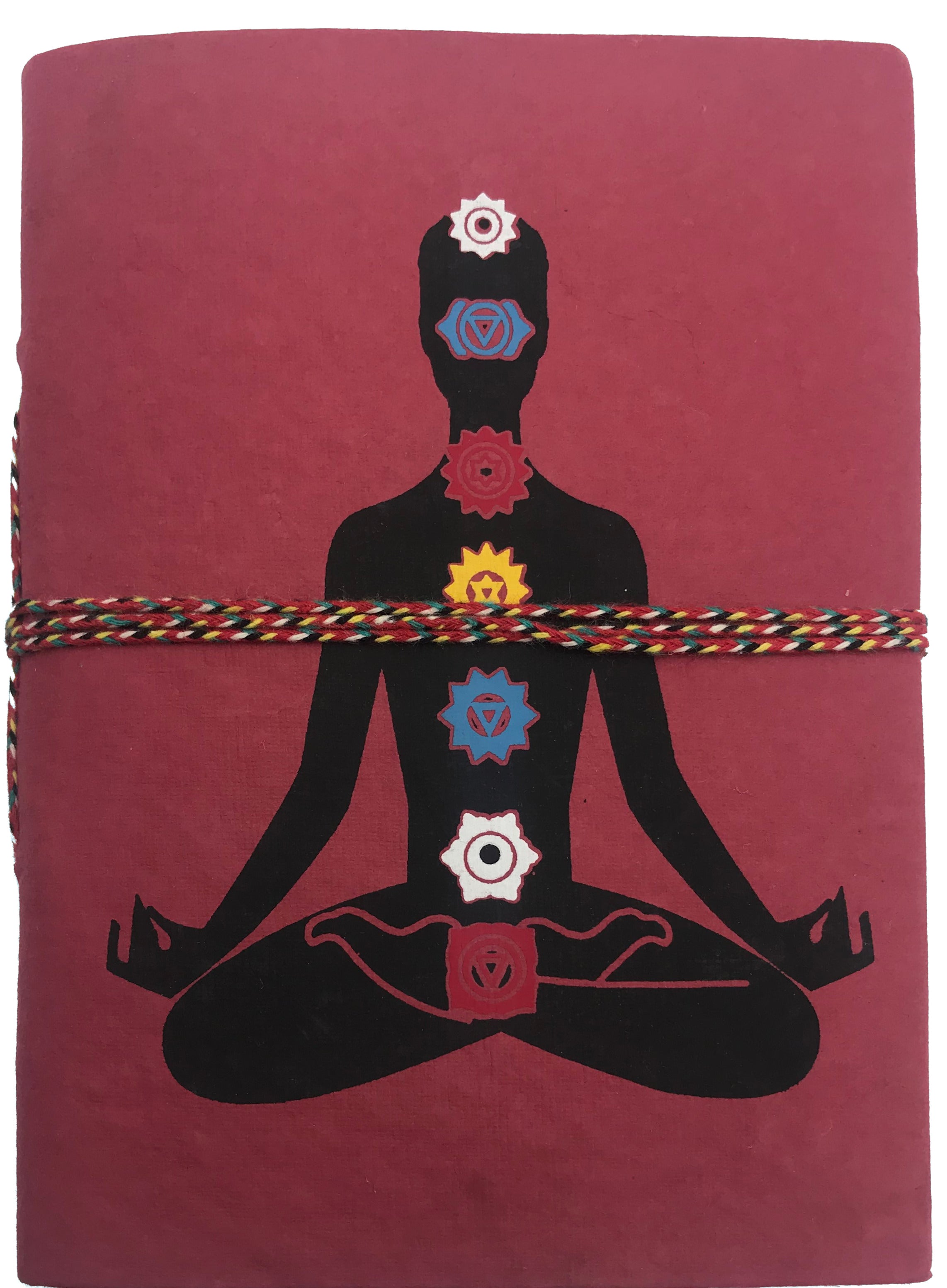 Chakra Journal Made from 100% Recycled Writing Paper. Daily Notebook, Art Sketchbook or Travel Diary for Men & Women
