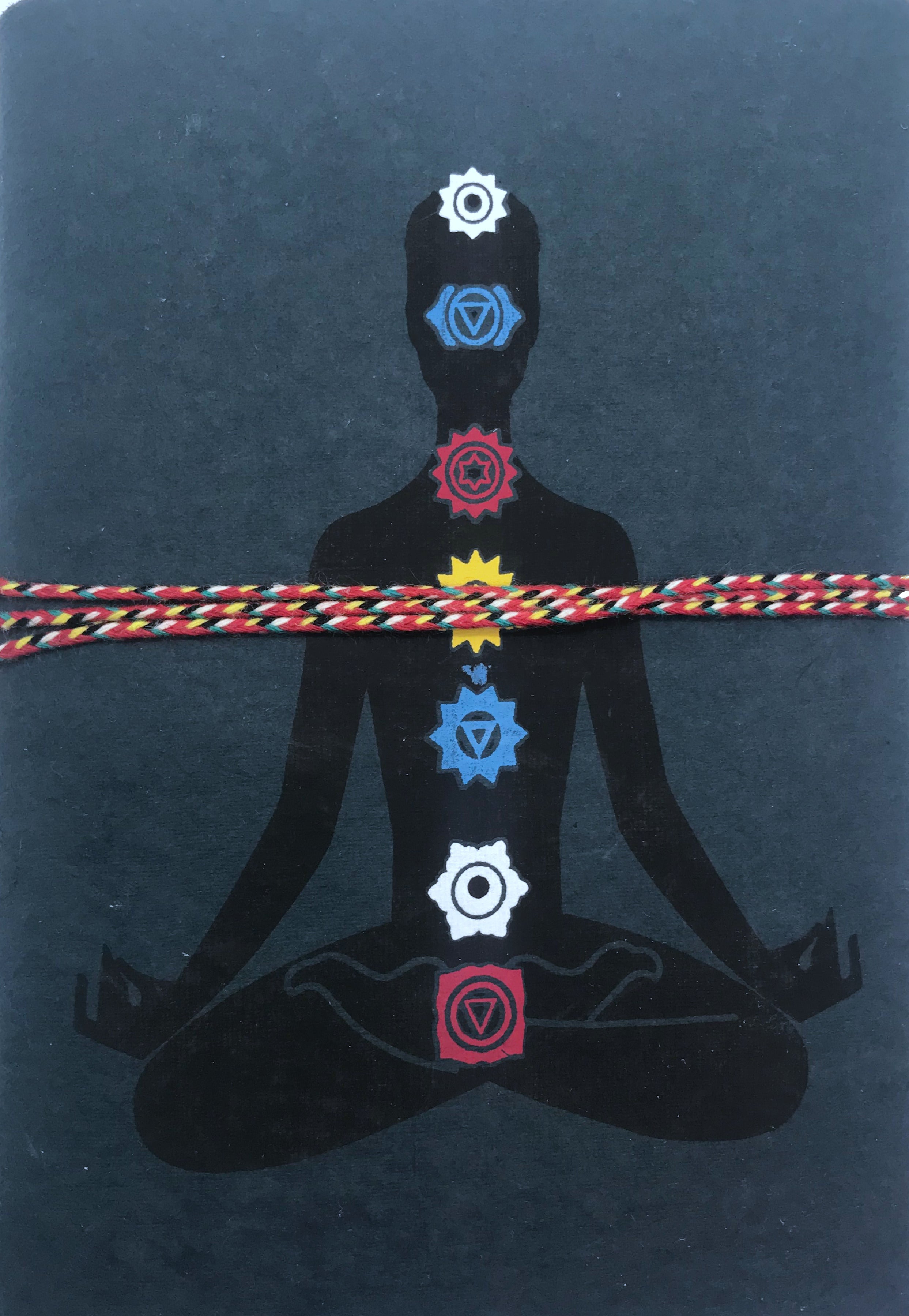 Chakra Journal Made from 100% Recycled Writing Paper. Daily Notebook, Art Sketchbook or Travel Diary for Men & Women