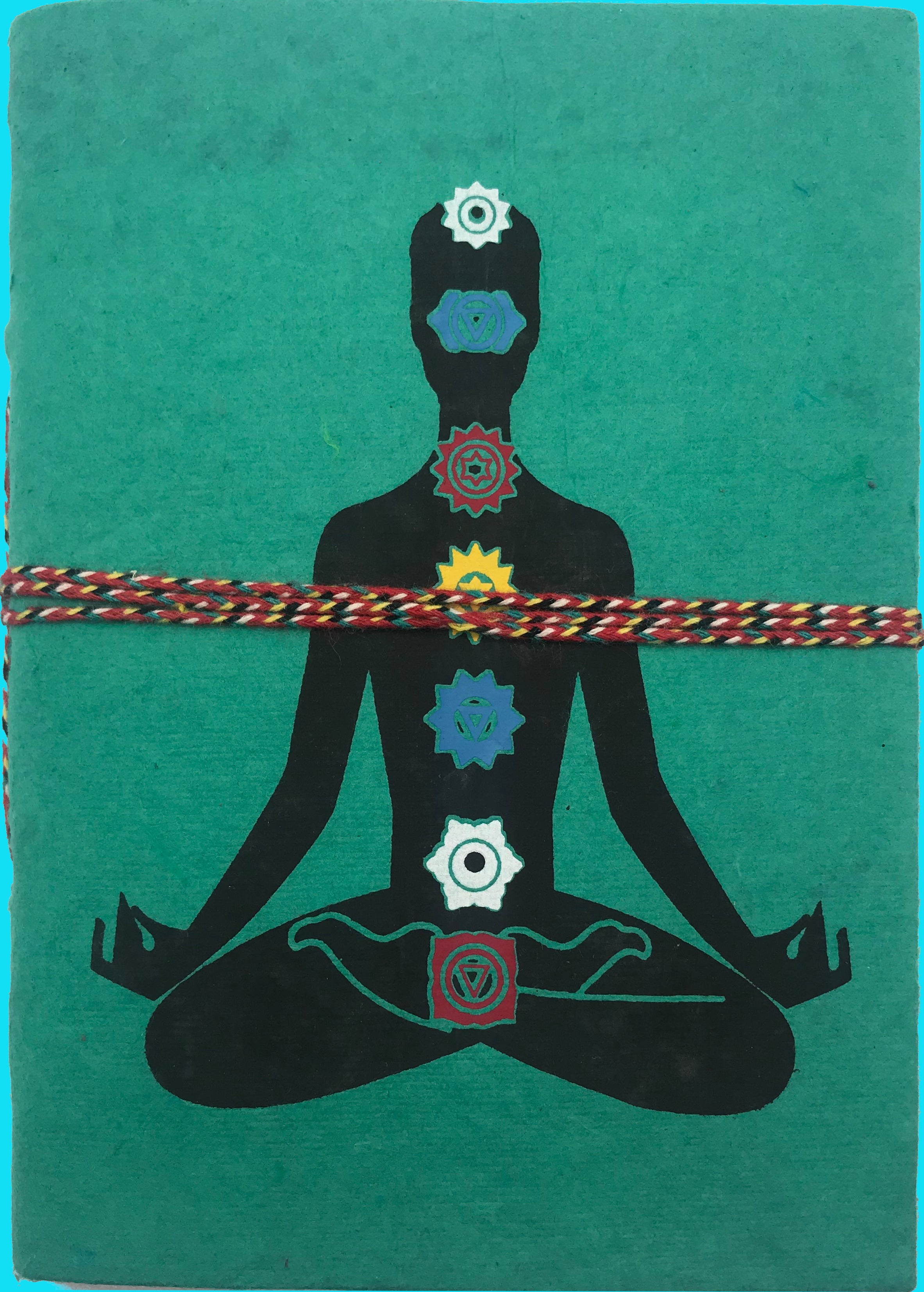 Chakra Journal Made from 100% Recycled Writing Paper. Daily Notebook, Art Sketchbook or Travel Diary for Men & Women