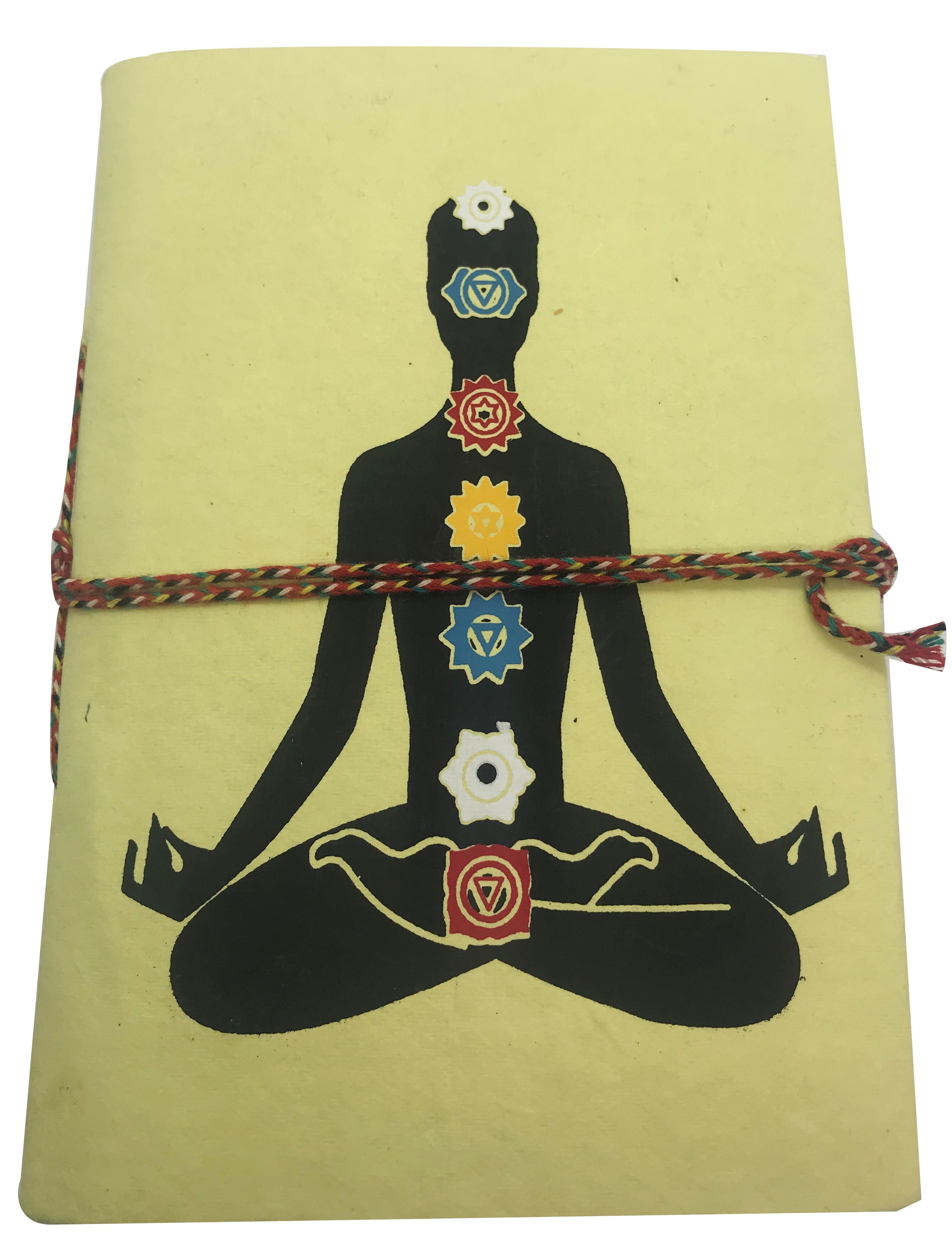 Chakra Journal Made from 100% Recycled Writing Paper. Daily Notebook, Art Sketchbook or Travel Diary for Men & Women