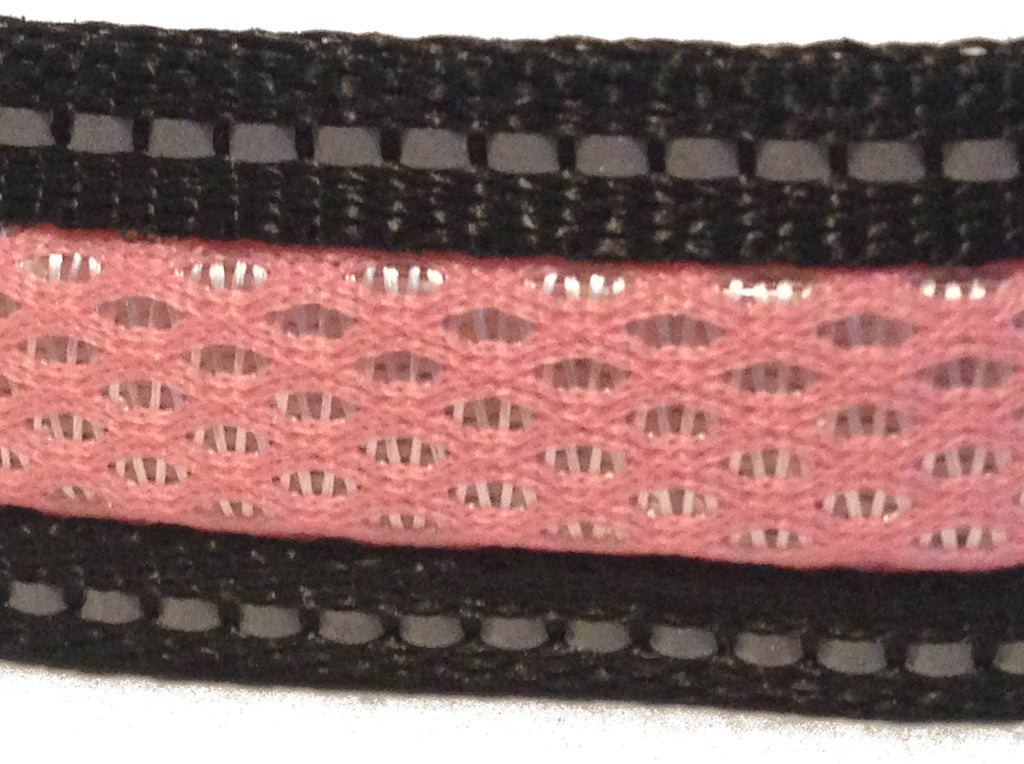 Light Pink Solar Charging LED Dog Collar