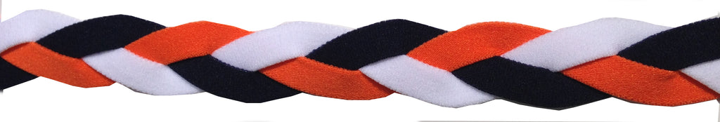 Dark Blue Orange and white headband