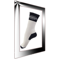 White and Black Crew Socks with Arch support