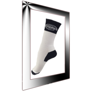 White and Black Crew Socks with Arch support