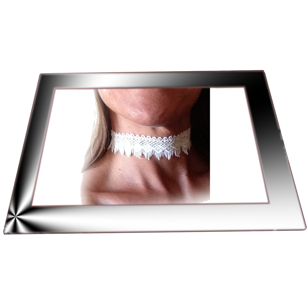 White Lace Choker Necklace