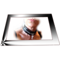 Black Leather Zipper Choker Necklace