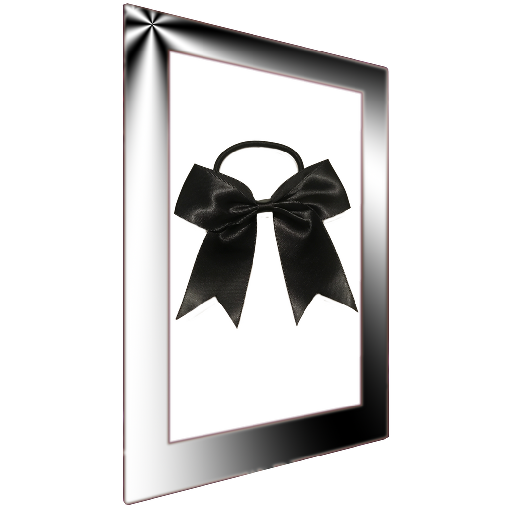 Black Cheer Bow Ponytail holder
