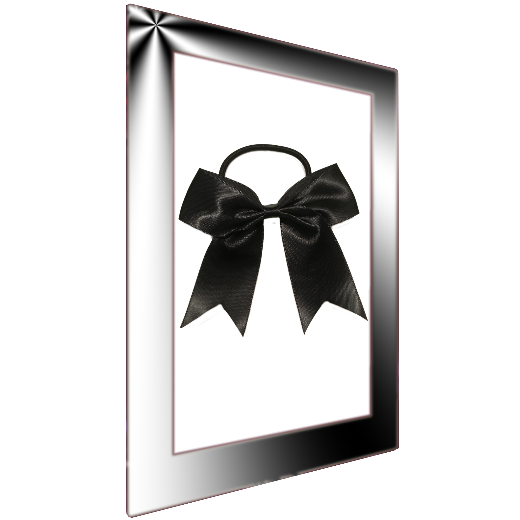 Black Cheer Bow Ponytail holder