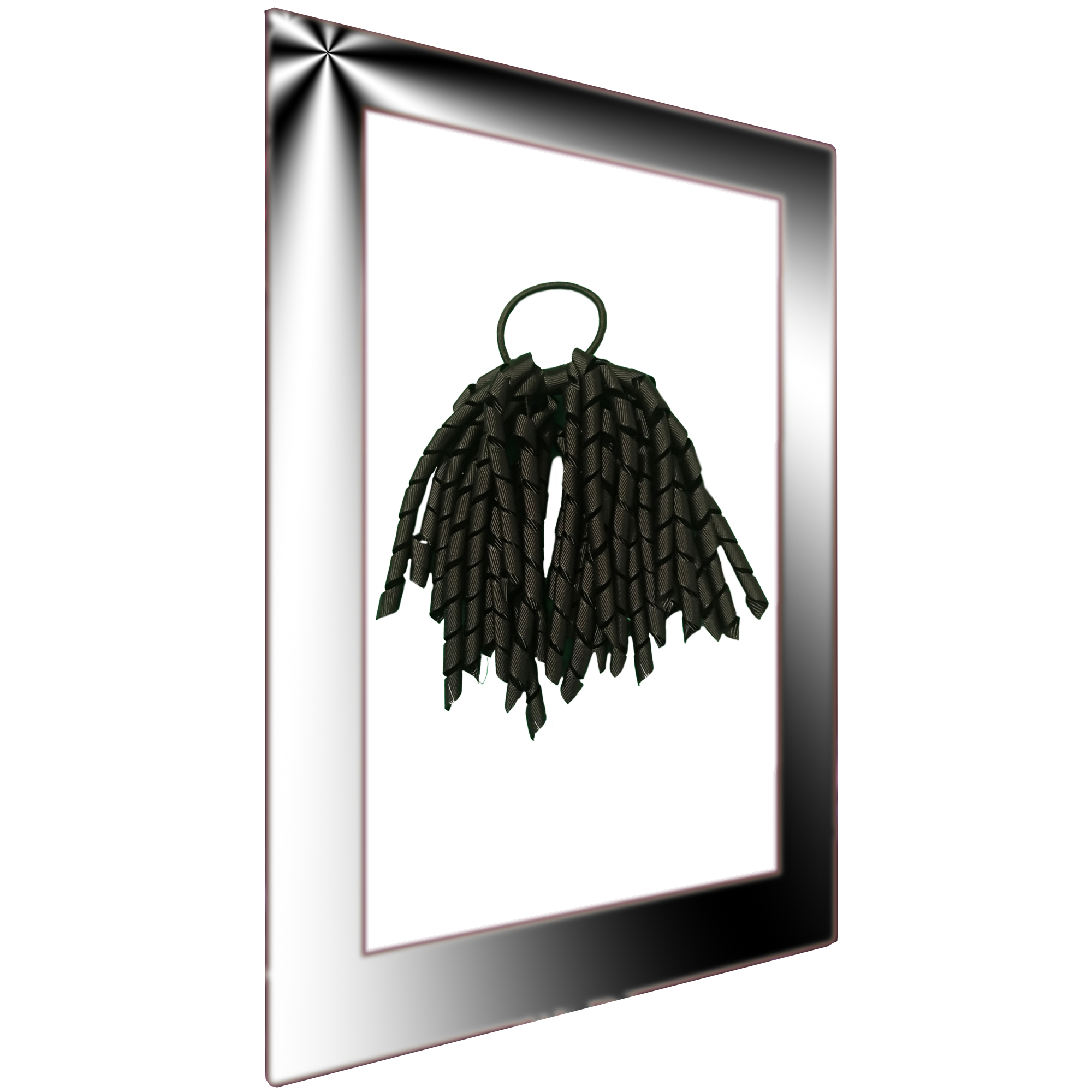 Black Cheer Bow Ponytail holder