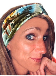 Hawaiian Themed IT'S RIDIC! Women's Knot Style Headband in Boho, Hawaiian, Floral, and Solid Designs. The Perfect Hair wrap for Cute and Casual Days.