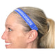 Softball / Baseball Theme Girls / Womens Headbands - Blue with White Stitching