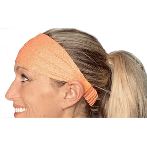 Light Orange Sweat Absorbing Stretch Athletic Sports Headband
