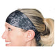 Black and grey / gray Sweat Absorbing Stretch Athletic Sports Headband