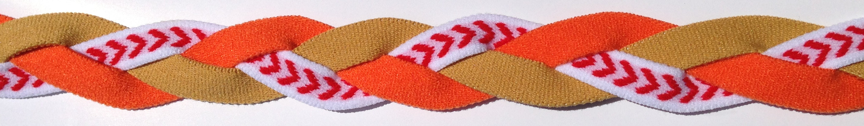 Gold Orange and baseball seam headband