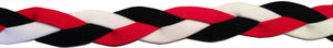 Red black and white headband