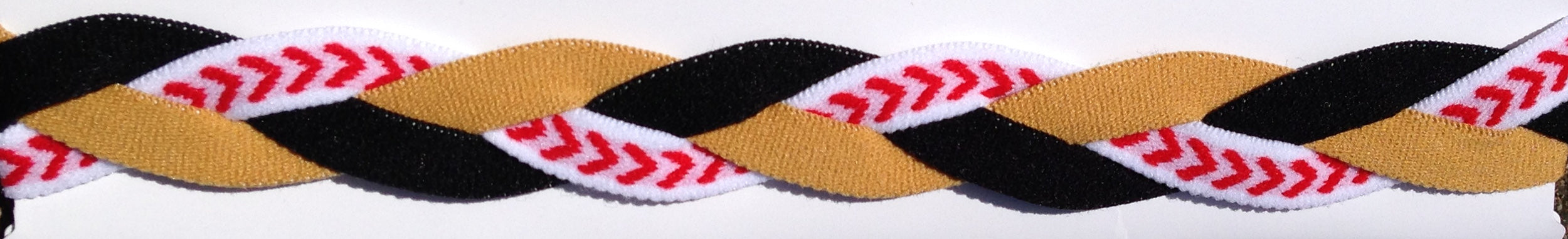 Black Gold and baseball seam headband