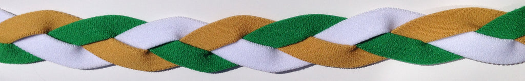 White green and gold Headband