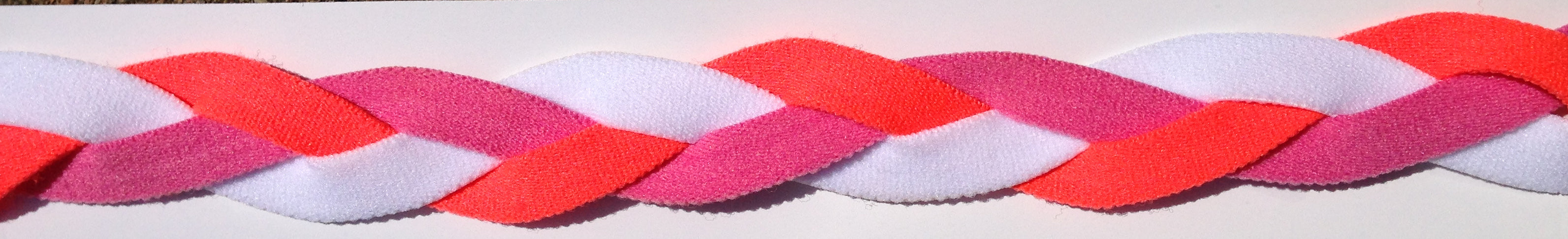 White and pink headband
