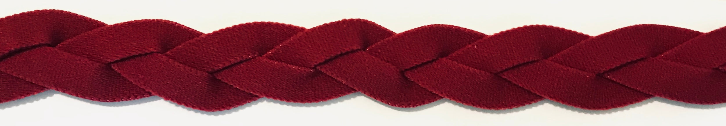 Maroon braided non slip athletic sports headband