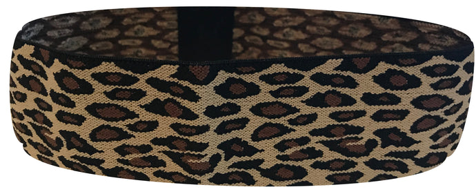 It's Ridic leopard print elastic sports sweatband. The perfect headband for Yoga