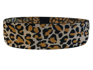 It's Ridic leopard print elastic sports sweatband. The perfect headband for Yoga