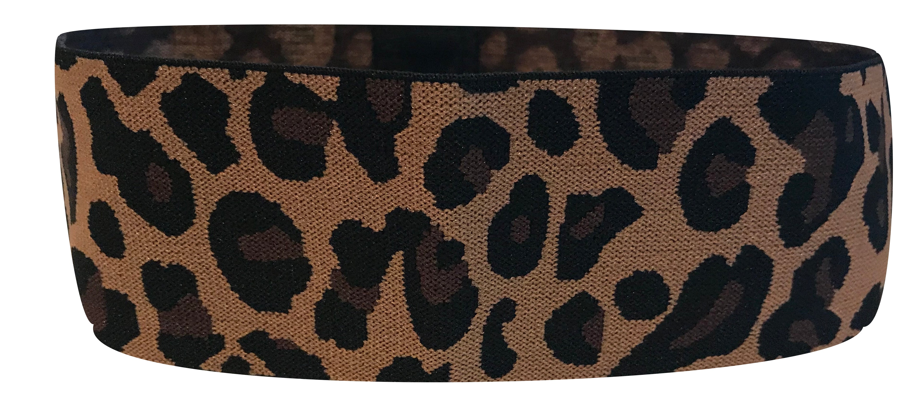 It's Ridic leopard print elastic sports sweatband. The perfect headband for Yoga