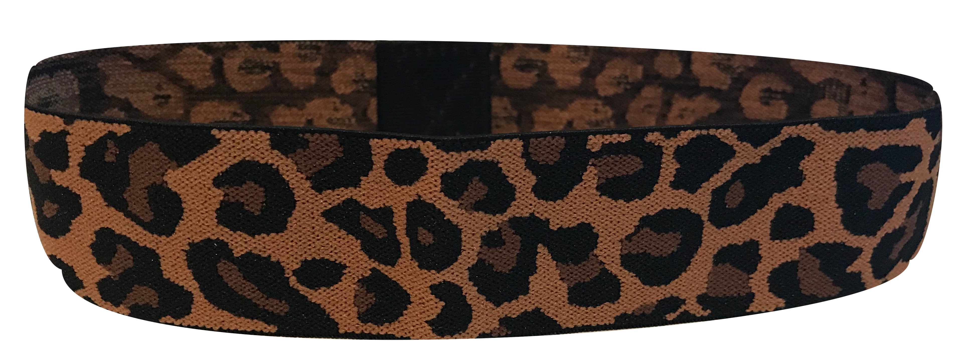 It's Ridic leopard print elastic sports sweatband. The perfect headband for Yoga