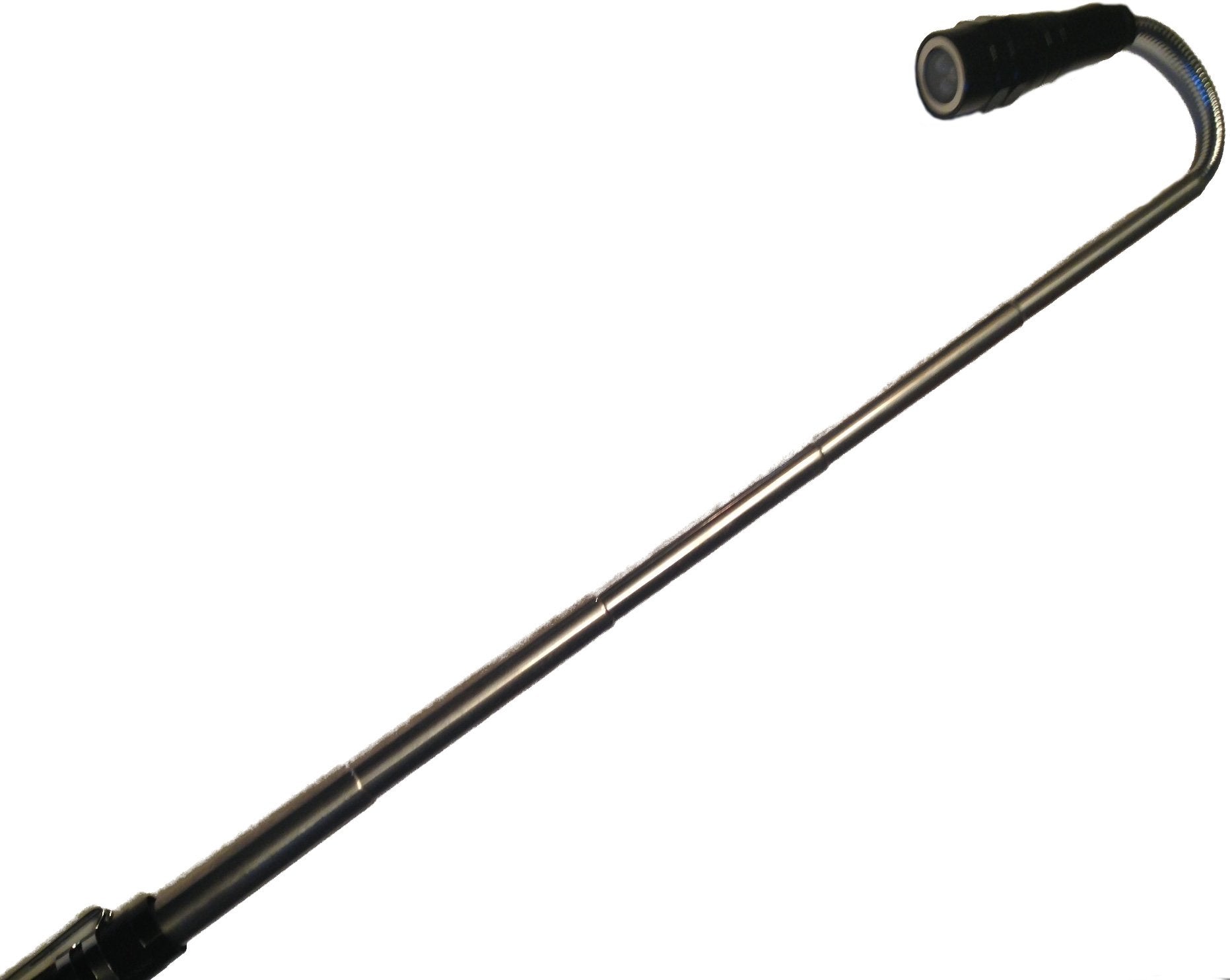 Extendible Magnetic 3LED Flashlight Pickup Tool WITH MIRROR – Black
