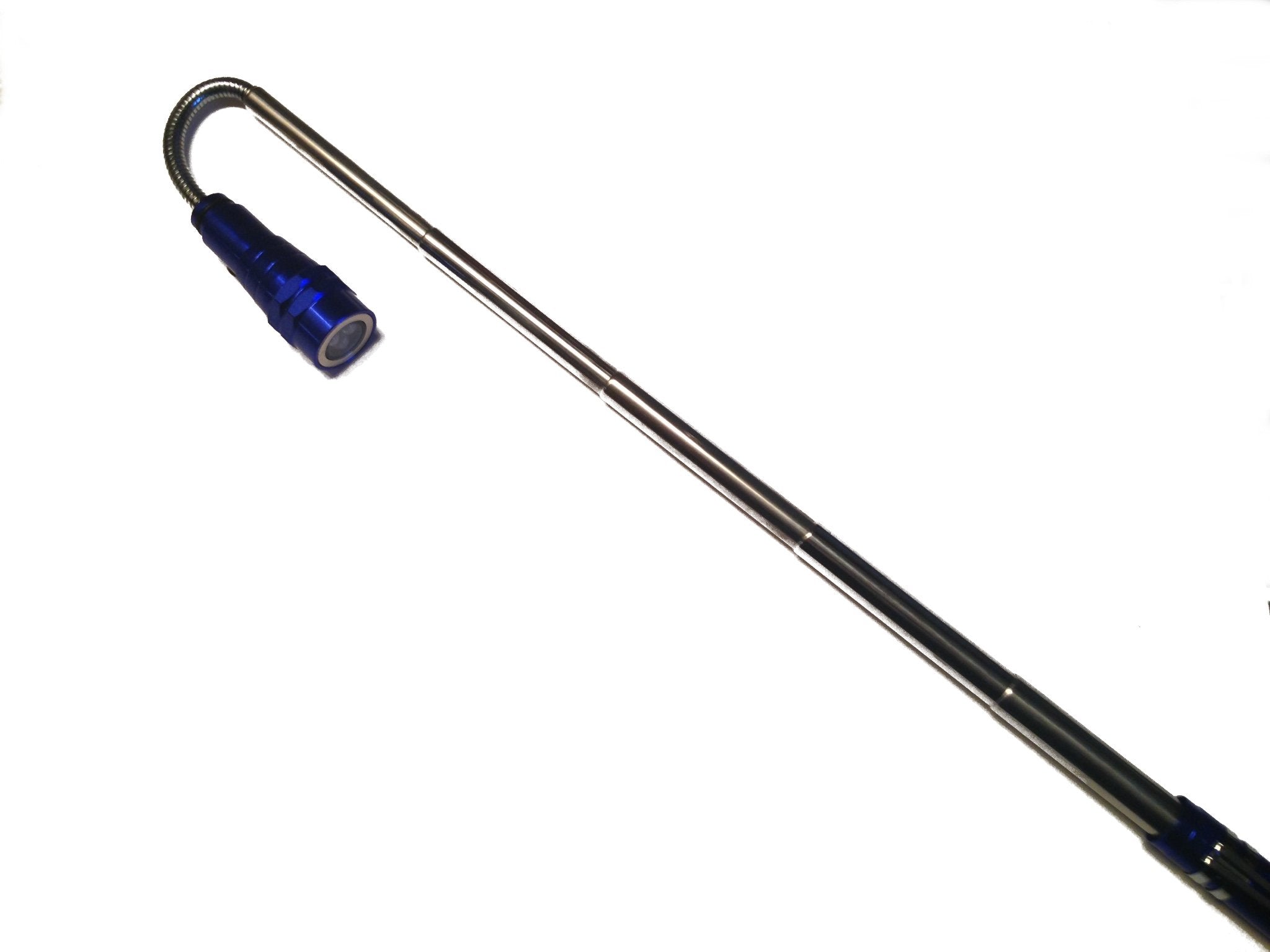 Extendible Magnetic 3LED Flashlight Pickup Tool WITH MIRROR – Blue