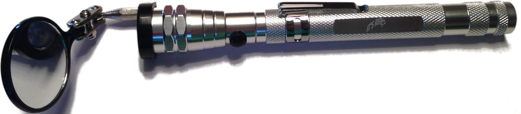 Extendible Magnetic 3LED Flashlight Pickup Tool WITH MIRROR – Silver