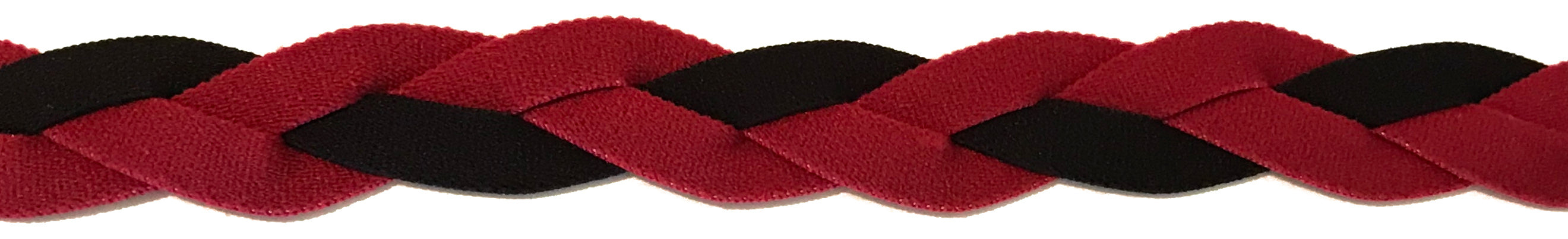 Maroon and Black braided non slip athletic sports headband