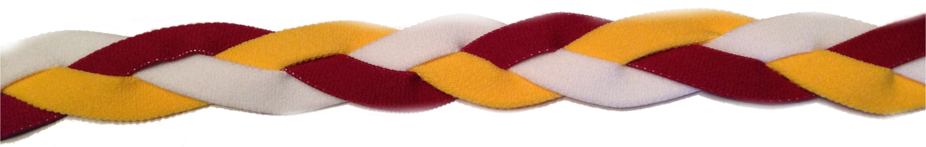 Maroon Yellow and White Headband