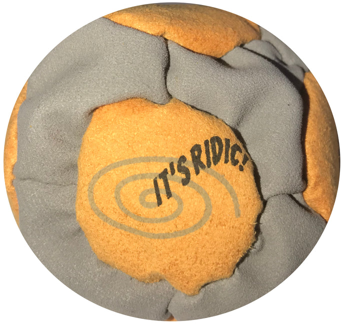 Synthetic Suede 14 panel pellet filled Hacky Sack aka footbag