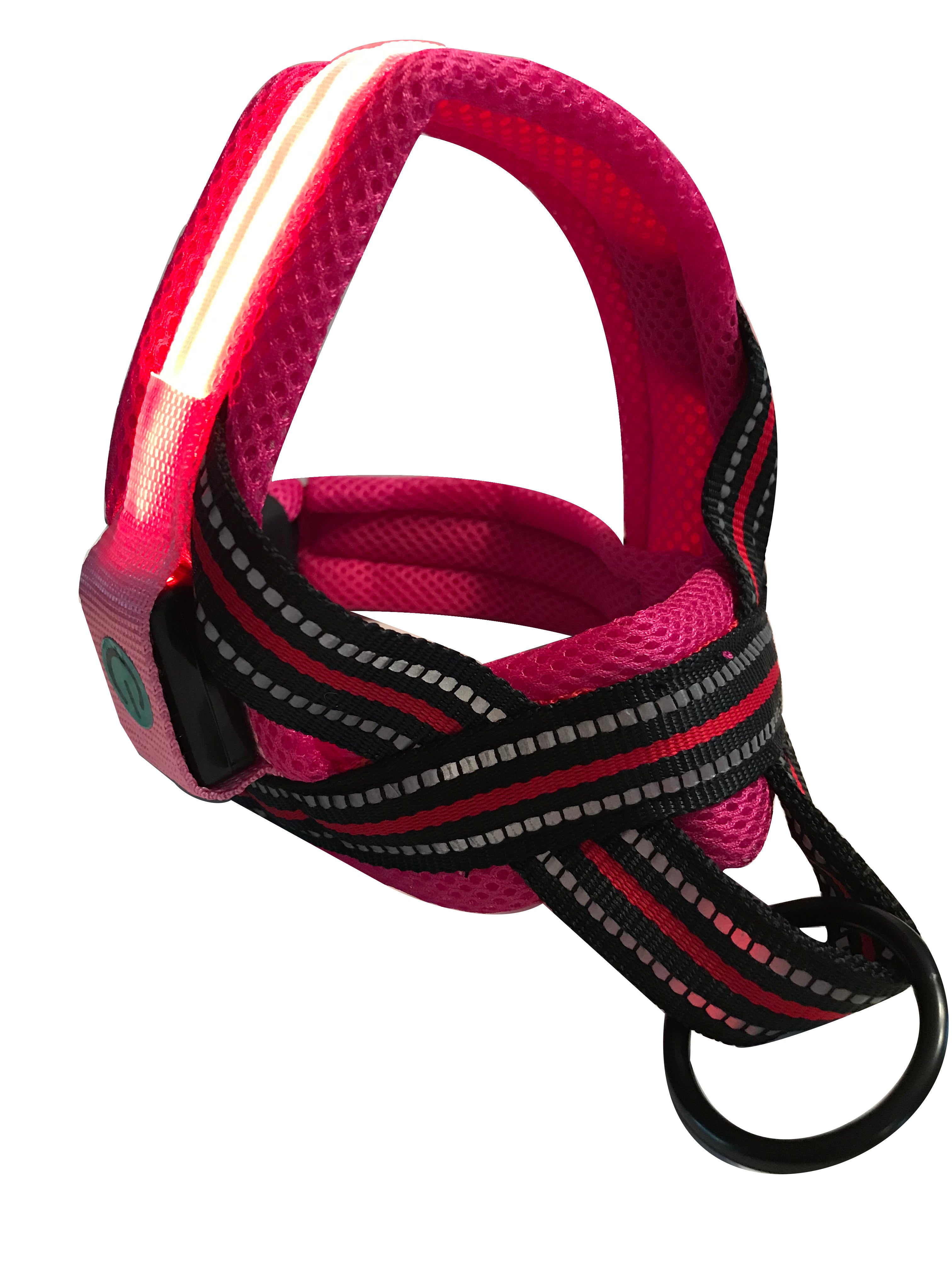 No Choke and less pull LED Dog Harness