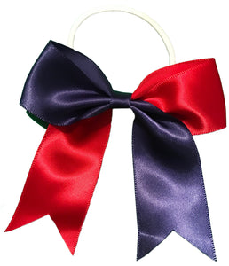Cheer Ponytail Bow – red white and blule