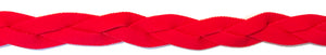 Red braided non slip athletic sports headband