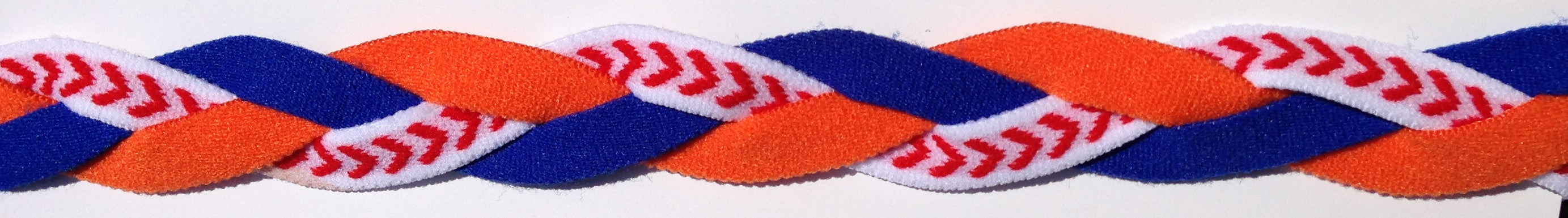 Blue Orange and baseball seam headband