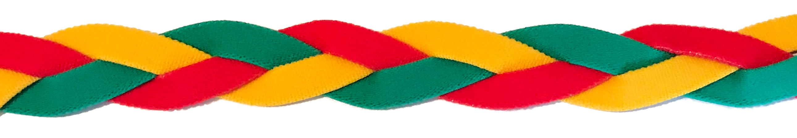 Yellow, Green, Red braided non slip athletic sports headband