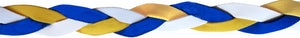 Blue white and yellow headband