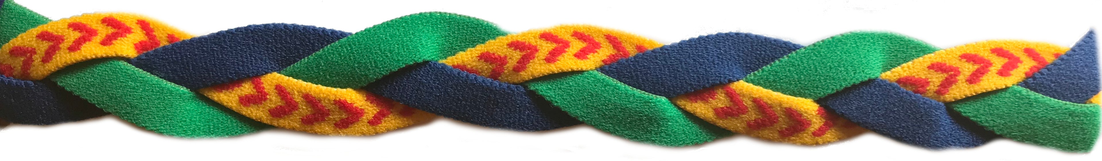 Non-slip braided sports headbands
